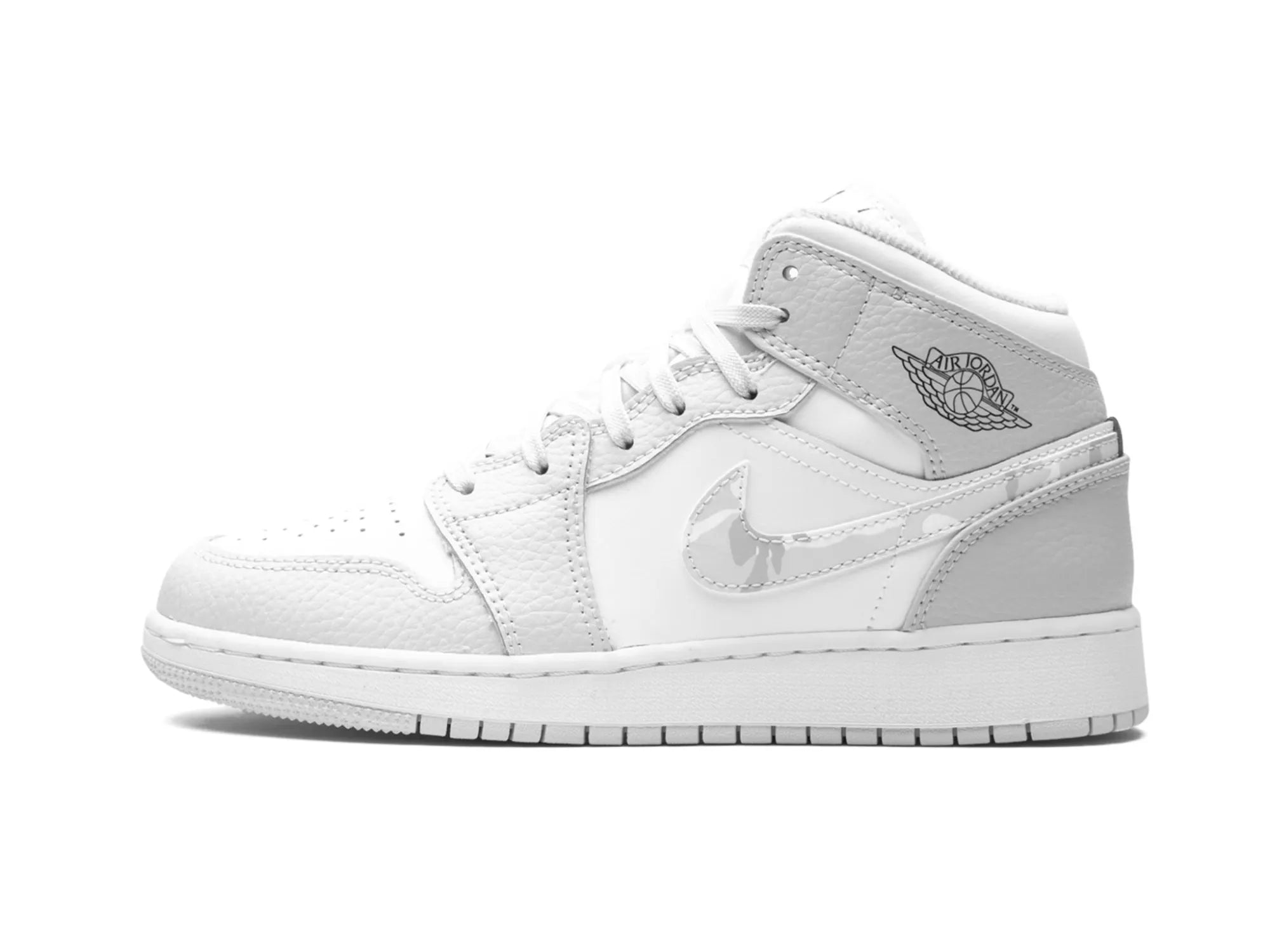Men's vegan leather sneakers for an eco - friendly optionNike Air Jordan 1 Mid "Grey Camo" Men's vegan leather sneakers for an eco - friendly optionNike Air Jordan 1 Mid "Grey Camo"