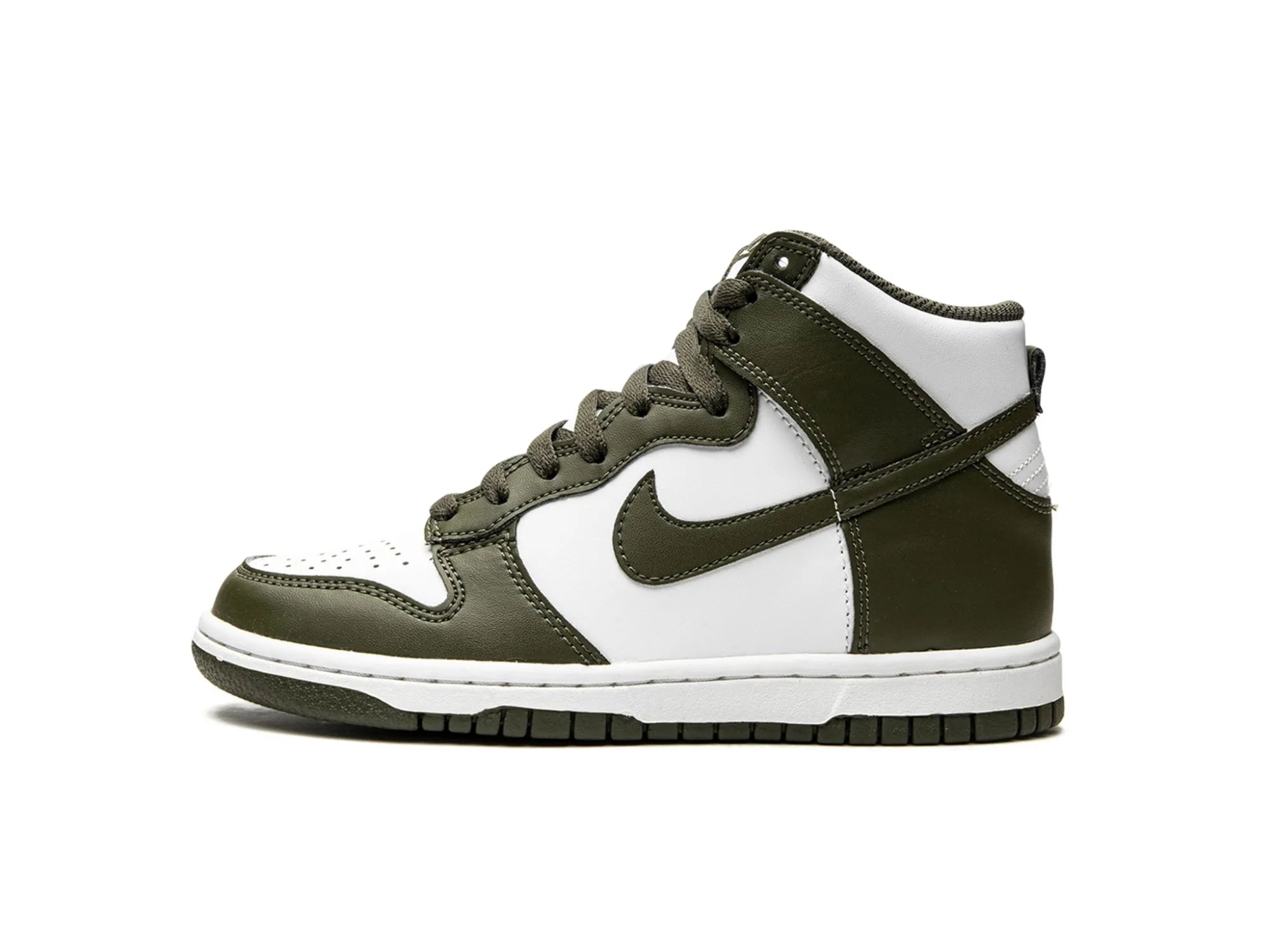 Men's black canvas sneakers with a red soleNike Dunk High "Cargo Khaki"