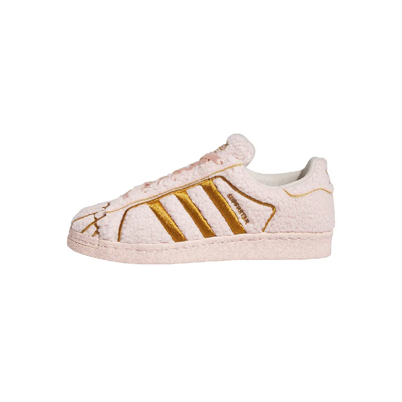 Men's black canvas sneakers with a red soleadidas Superstar Concha Ice Cream Pink