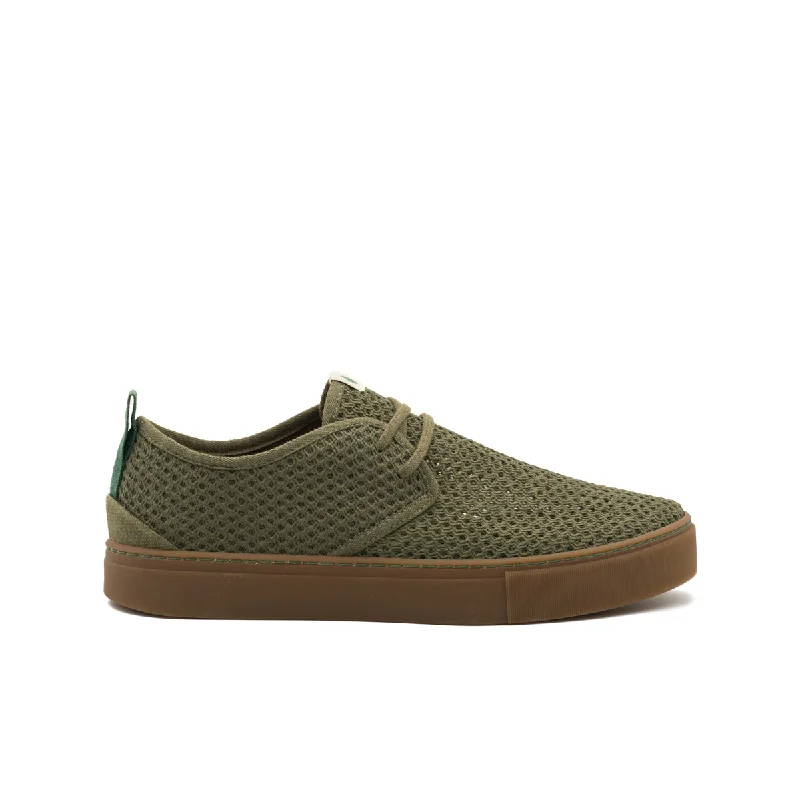 Men's vegan leather sneakers for an eco - friendly optionVegan sneaker mesh kaki SID045 Men's vegan leather sneakers for an eco - friendly optionVegan sneaker mesh kaki SID045