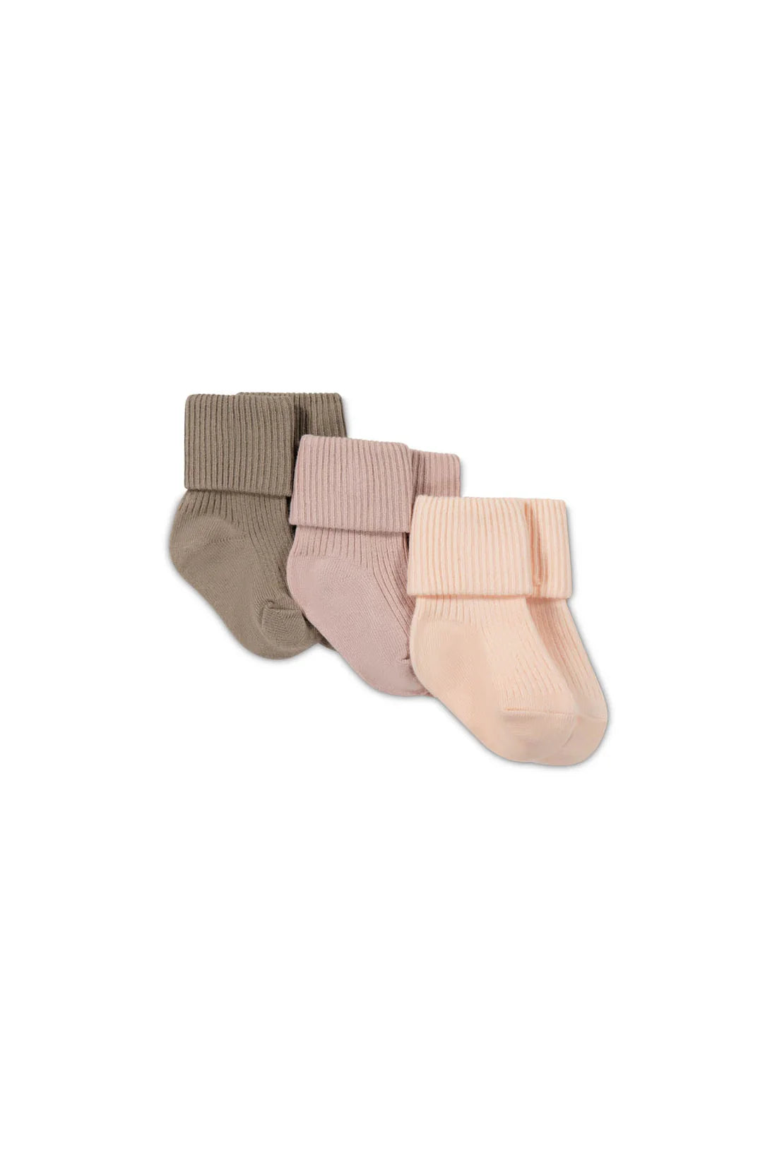 women's booties with combat styleJamie Kay Rib Socks 3 Pack - Taupe/Rose Dust/Ballet Pink