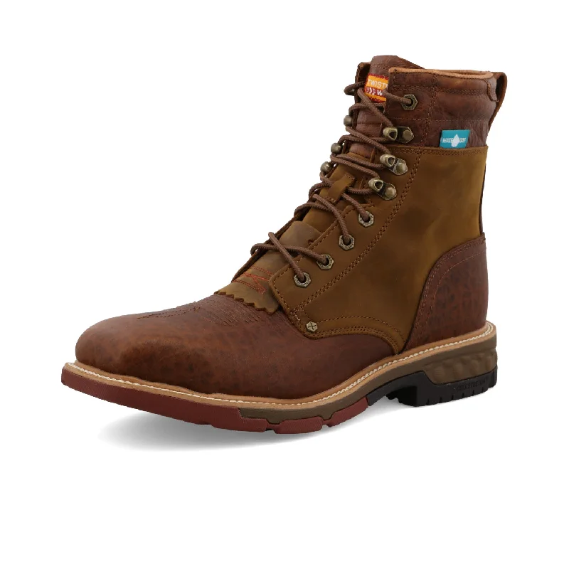 Twisted X Men's 8" Brown Cellstretch Lacer Workboot