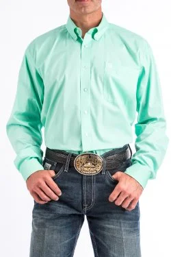 Cinch Green Classic Fit Men's Shirt