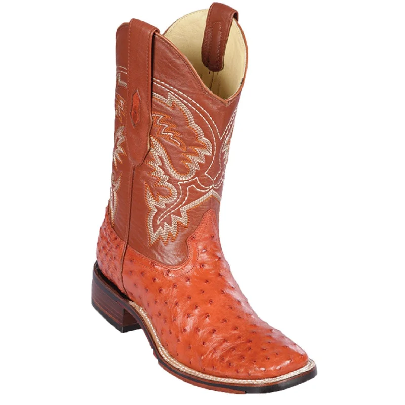Men's Los Altos Ostrich Skin Wide Square Toe Boot 8260303