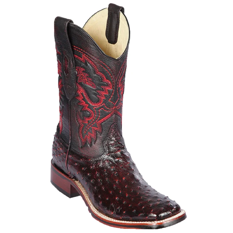 Men's Los Altos Ostrich Skin Wide Square Toe Boot 8260318