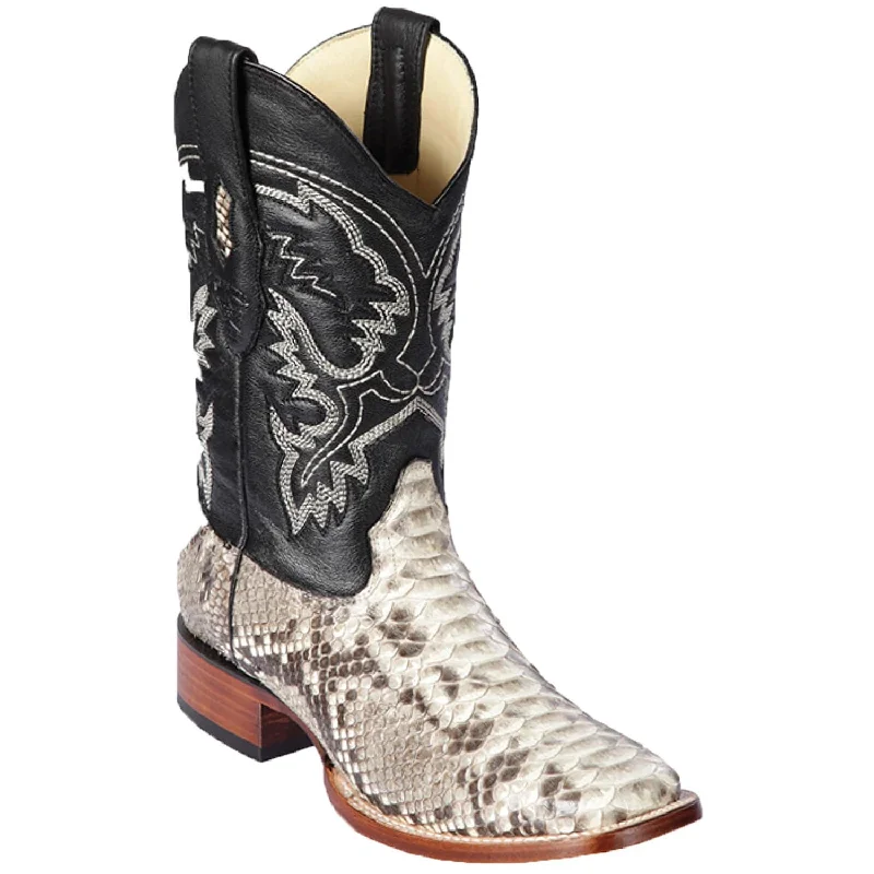 Men's Los Altos Python Skin Wide Square Toe Boot 8225749