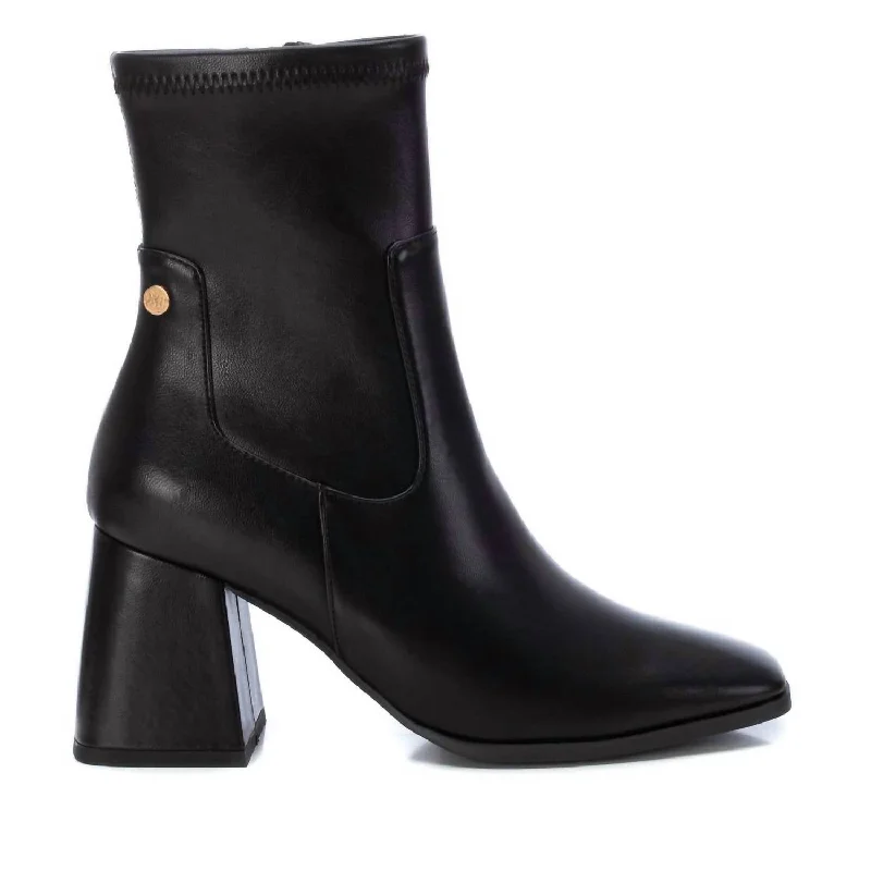 women's booties with unique strapsWomen's Ankle Booties In Black