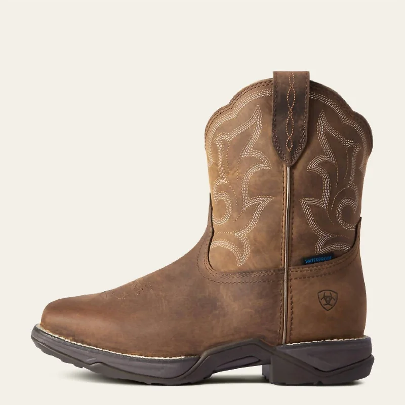 women's ankle bootiesWomen's Anthem Shortie Ii Waterproof Western Boots - Medium/wide In Distressed Brown