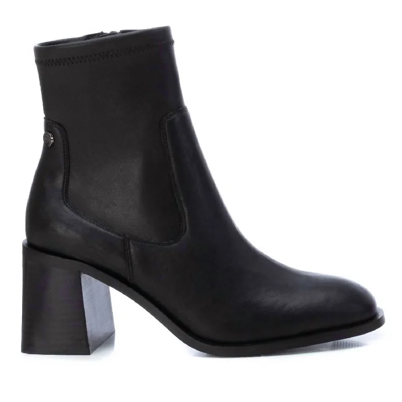women's booties with embroideryWomen's Chelsea Booties In Black