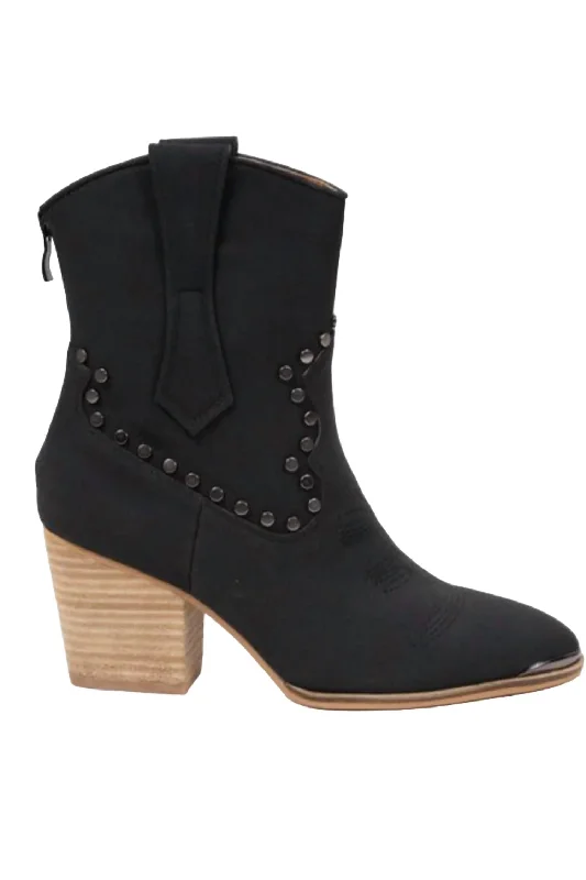 women's ankle bootiesWomen's Pandora Western Ankle Boot In Black